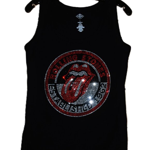 The Rolling Stones 1962  rhinestone sleeveless shirt XS S  M L XL XXL 1X 2X,3X… - Picture 2 of 7